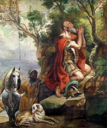 La prière de Gédéon, carton pour une tapisserie